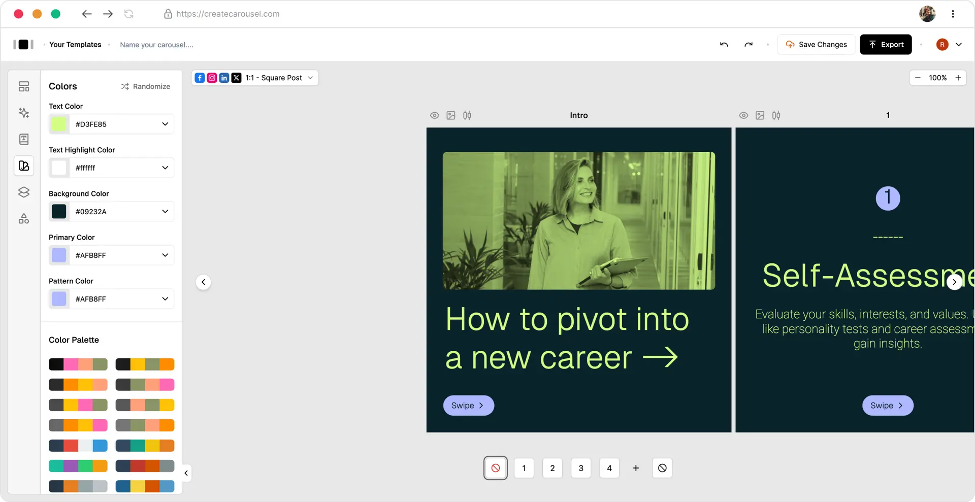 Create Carousels app